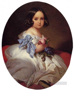 フランツ・クサヴァー・ウィンターハルター Painting - ベルギー王室のシャーロット王女の肖像画フランツ・クサーヴァー・ウィンターハルター
